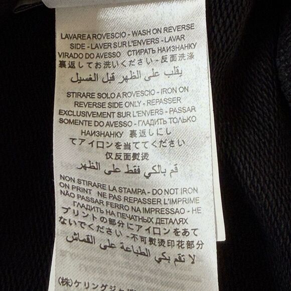 Gucci Hoodie Sweatshirt NWT Men’s Medium Black Rainbow Logo 100% Cotton - Picture 9 of 11